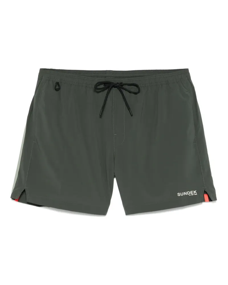 Sundek Badeshorts aus Taft - Grün Grün