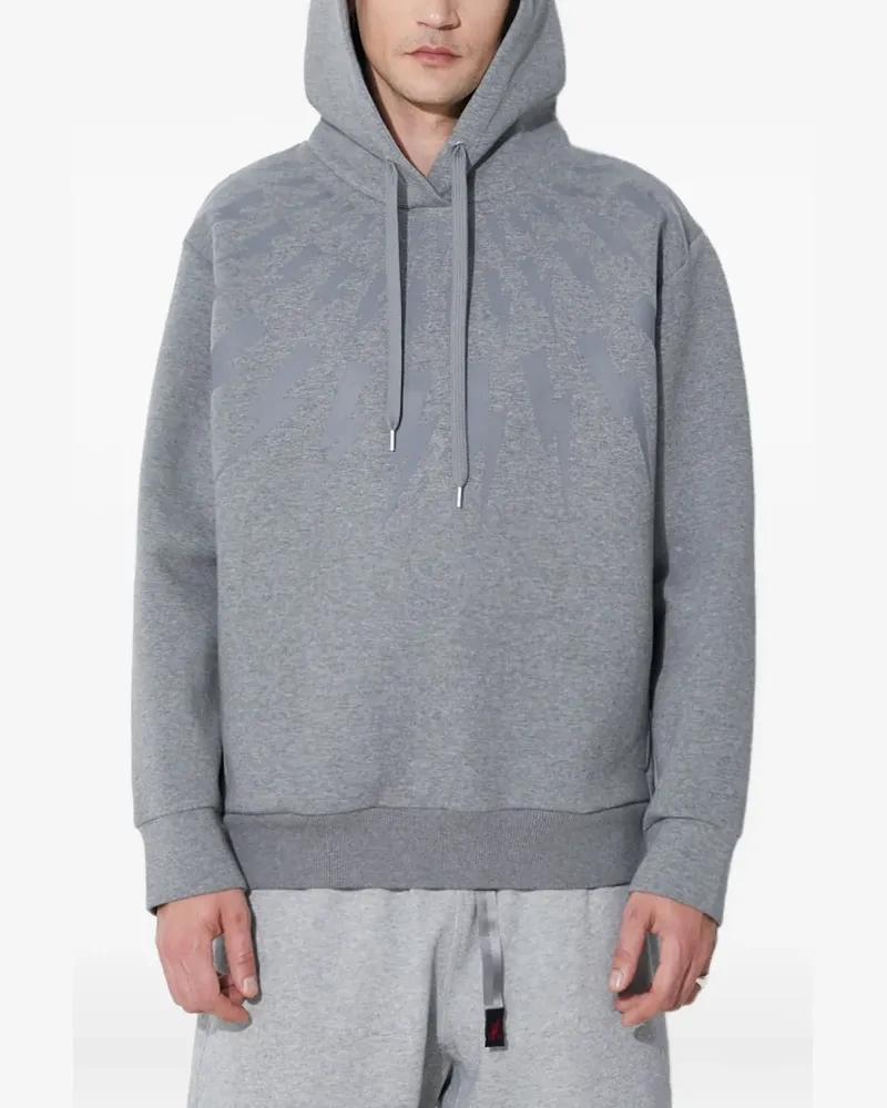 Neil Barrett lightning bolt paterned hoodie - Grau Grau