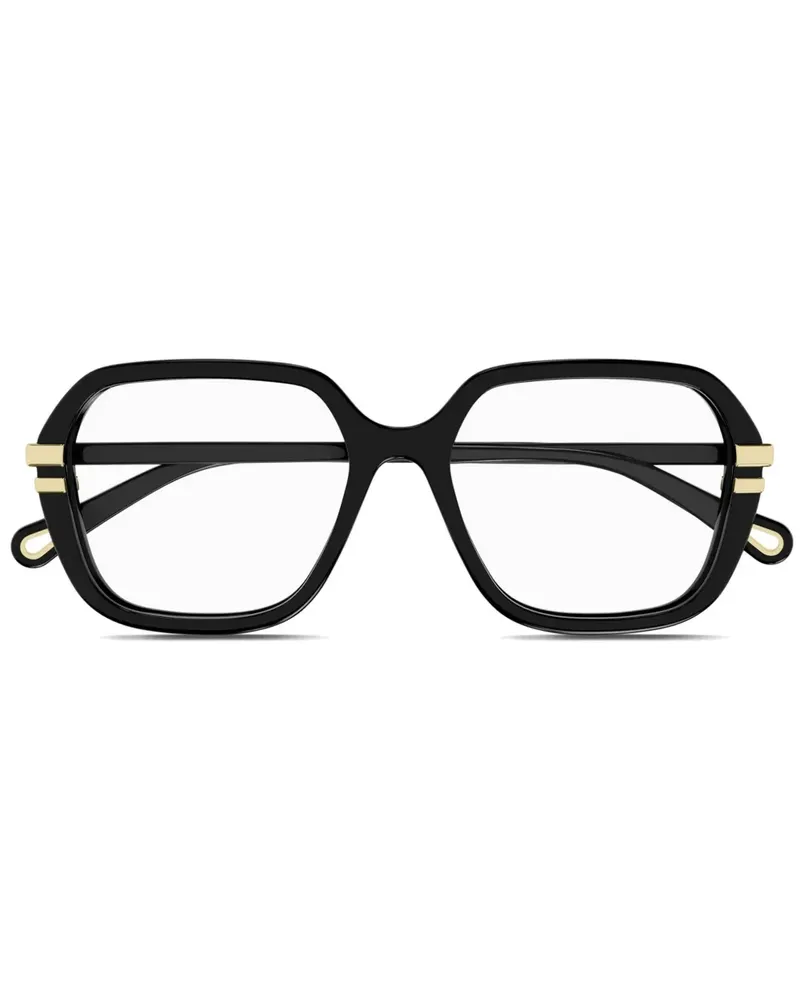 Chloé Brille mit Logo-Print - Schwarz Schwarz
