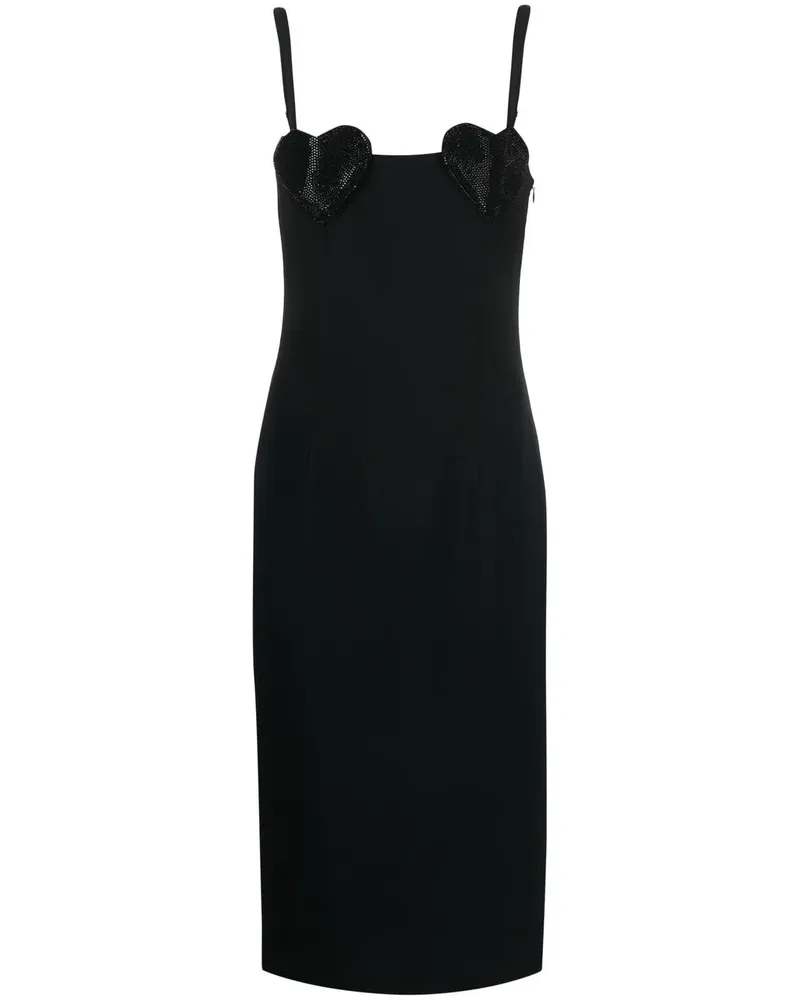Blumarine Midikleid mit Herzmotiv - Schwarz Schwarz