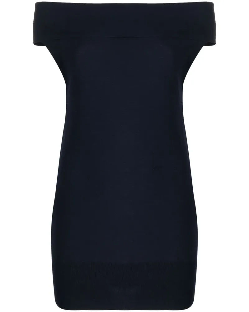 Malo Schulterfreies Kleid - Blau Blau