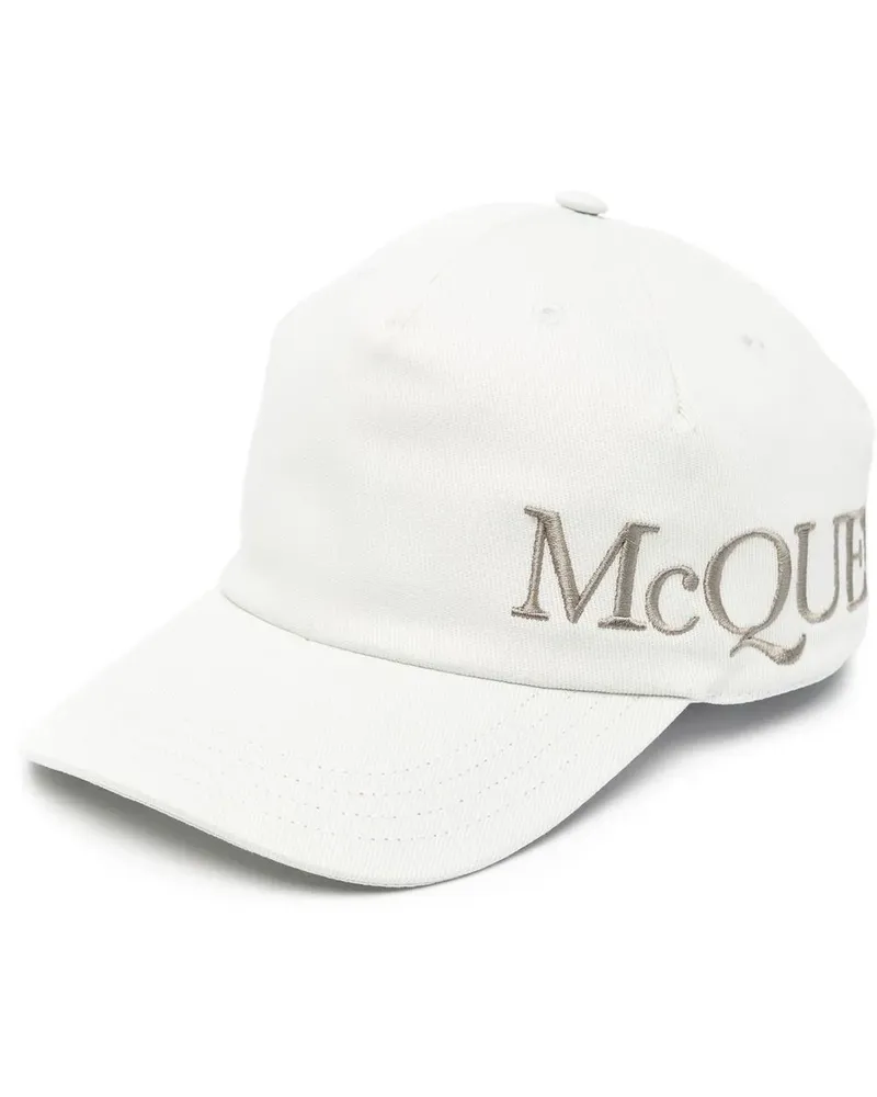 Alexander McQueen Baseballkappe mit Logo-Stickerei - Grün Grün