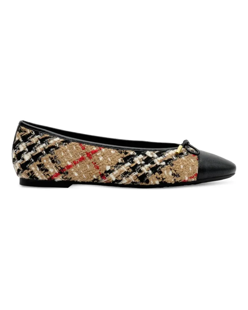 Burberry Check Highgate Ballerinas aus Bouclé - Nude Nude