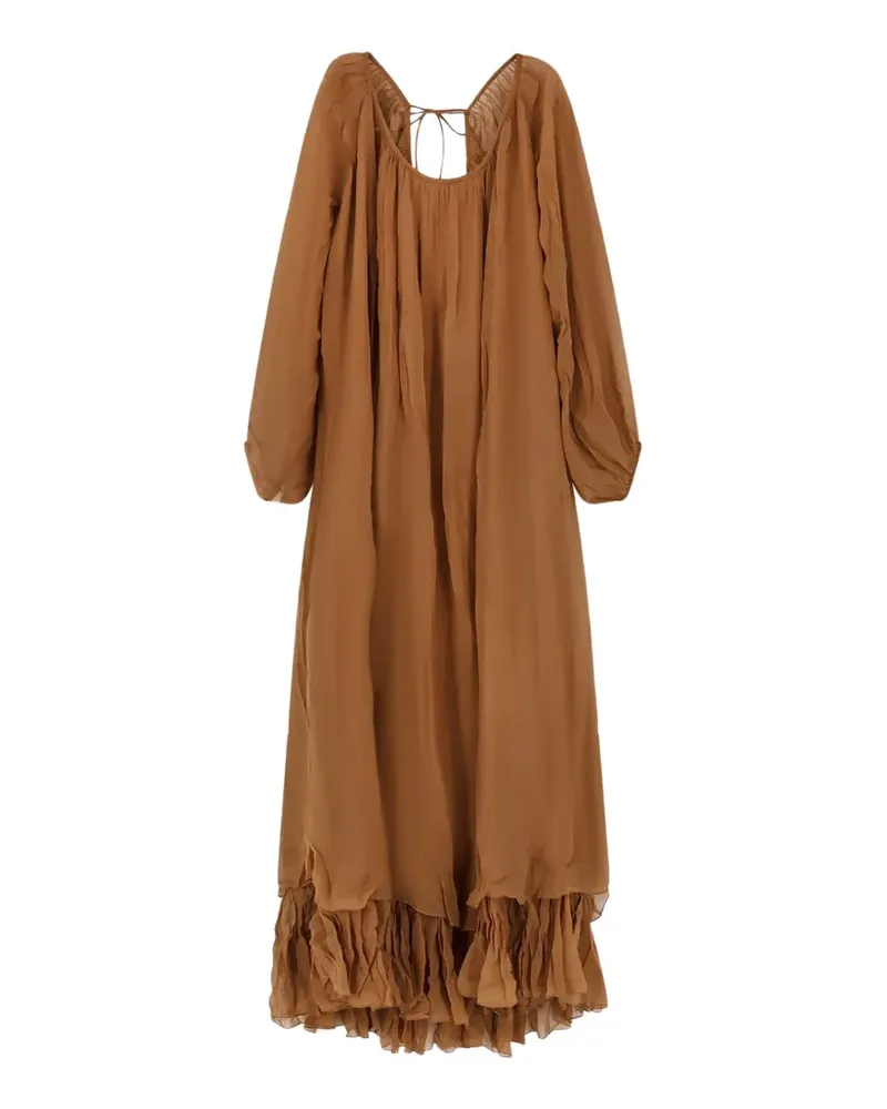 Mes Demoiselles Crash ruffled maxi dress - Braun Braun