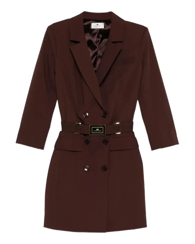 Elisabetta Franchi Kleid mit Gürtel - Braun Braun