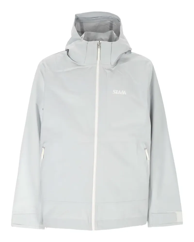 Slam logo-print hooded jacket - Grau Grau