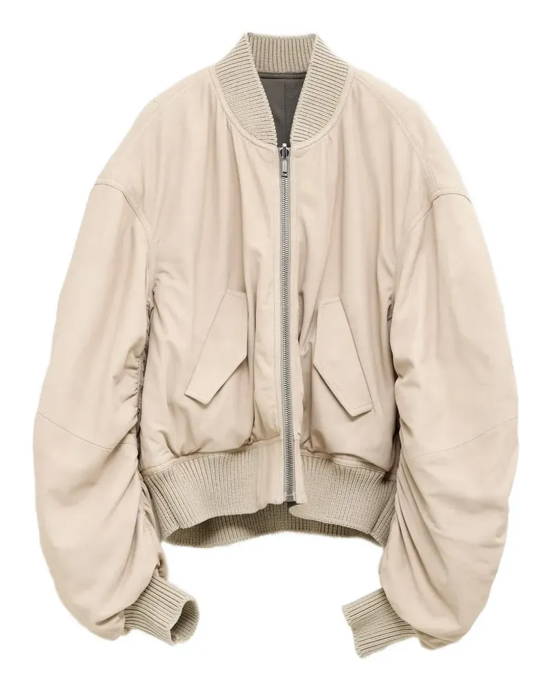 Rick Owens Gerippte Bomberjacke - Nude Nude