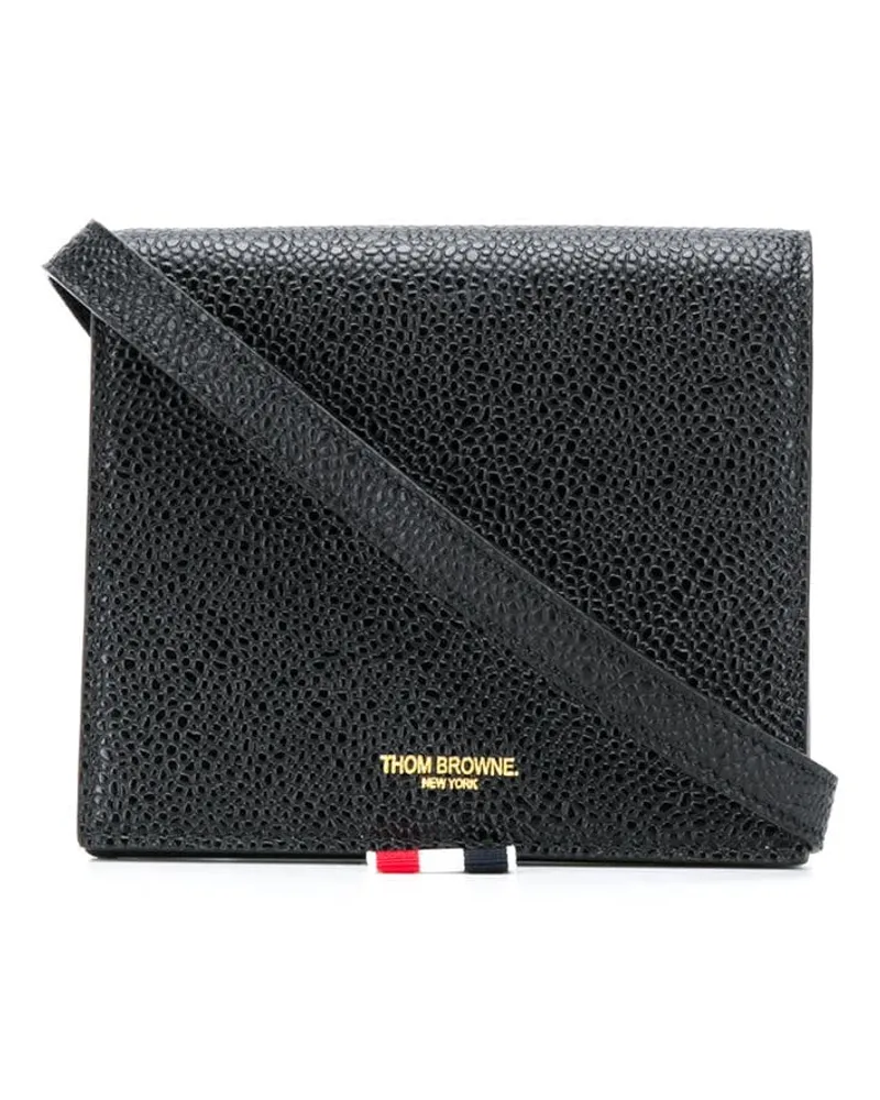 Thom Browne Kartenetui mit Logo - Schwarz Schwarz