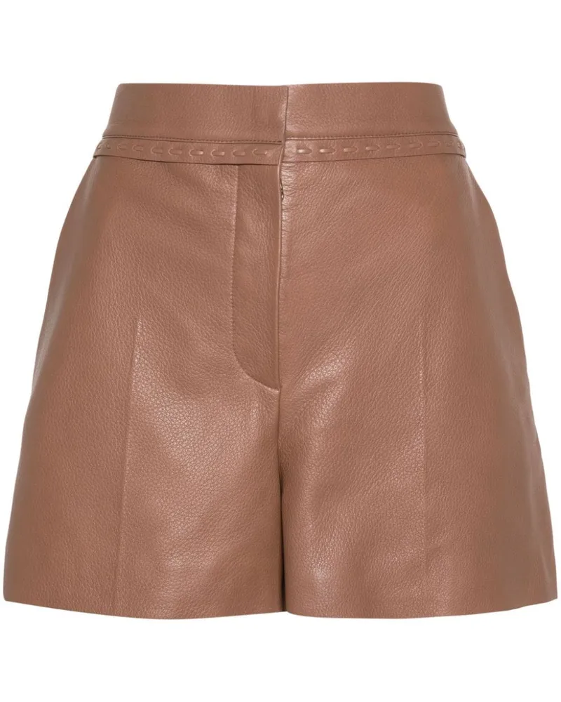 Fendi Shorts aus Leder - Braun Braun