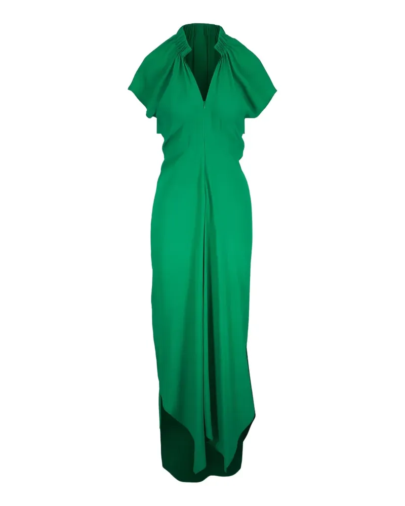 Zero + Maria Cornejo V-neck ruched dress - Grün Grün