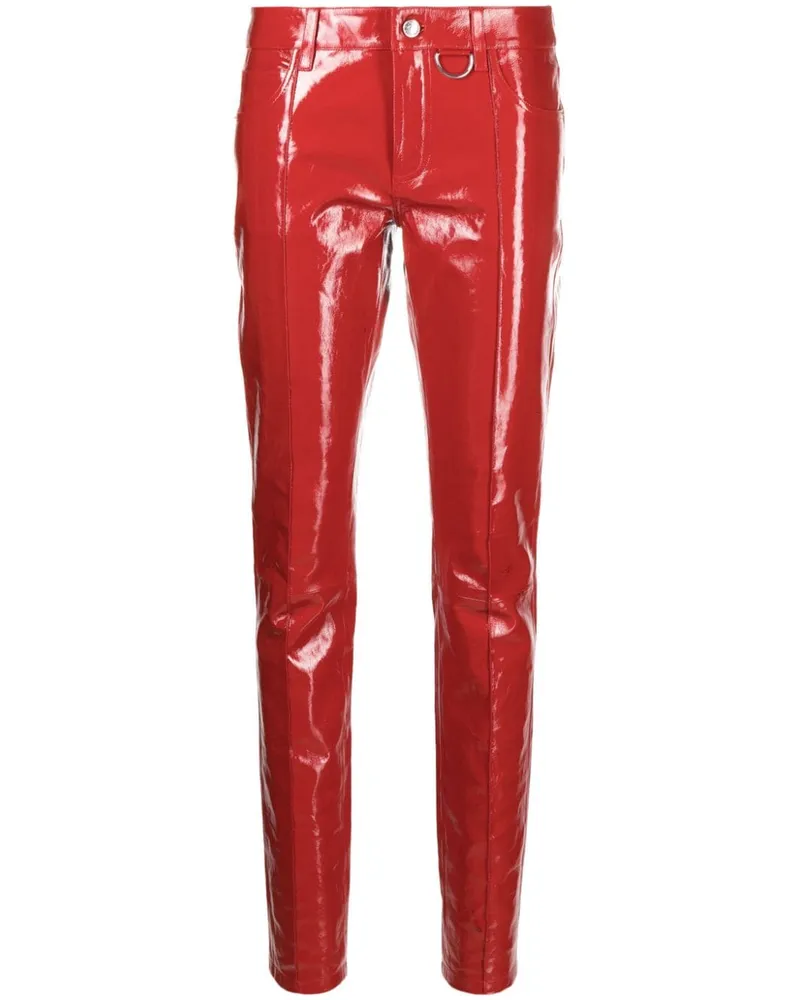 Zadig & Voltaire Peko Skinny-Hose in Vinyloptik - Rot Rot