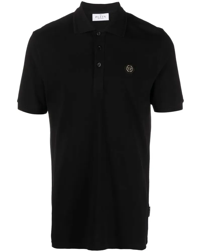 Philipp Plein Poloshirt mit Totenkopf-Print - Schwarz Schwarz