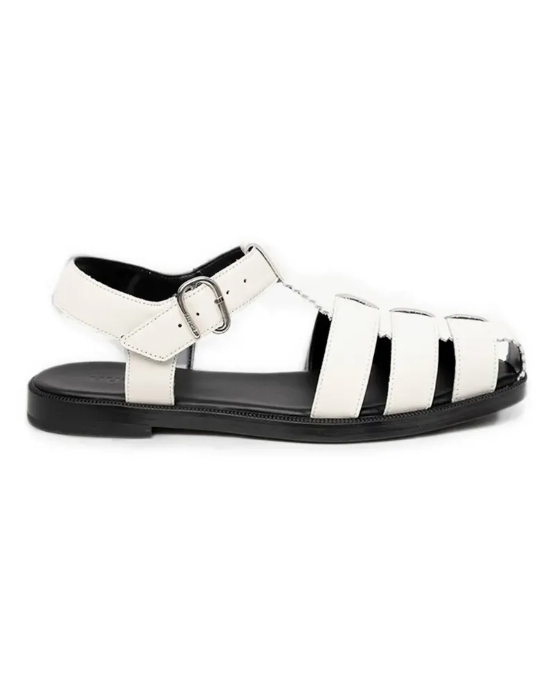 HUGO BOSS buckle-fastening caged sandals - Weiß Weiß