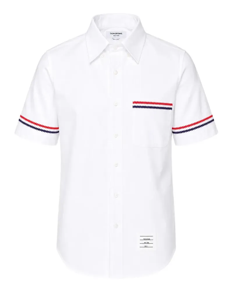 Thom Browne Hemd mit RWB-Streifen - Weiß Weiß