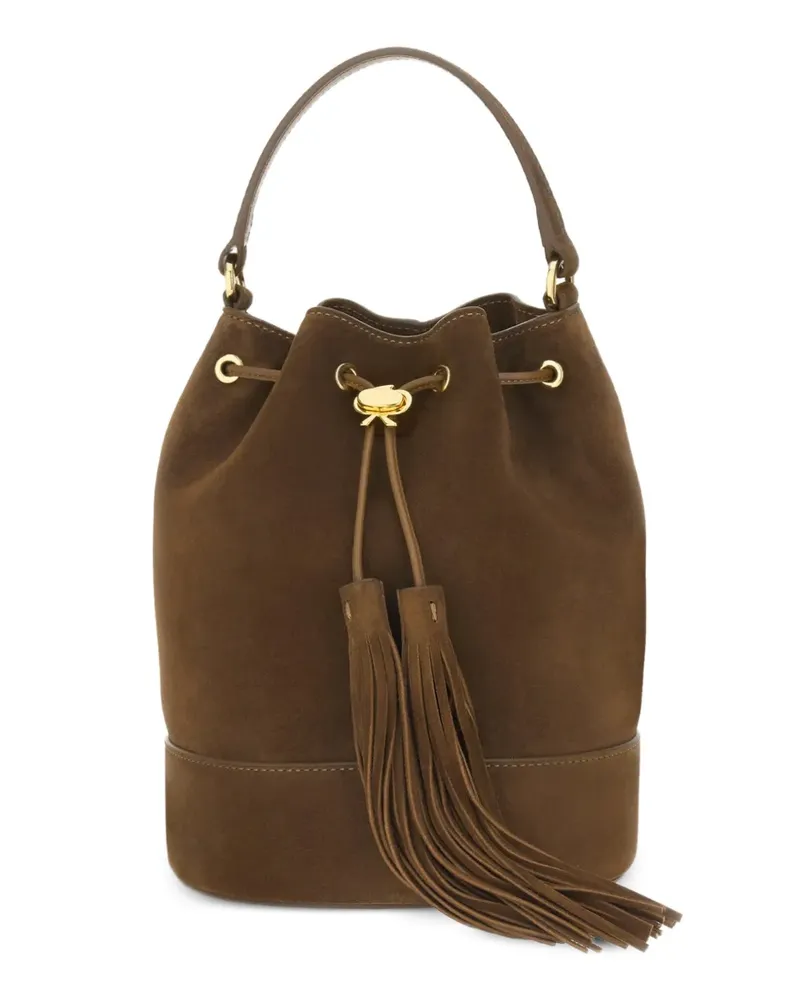 Gianvito Rossi Sienna tassel-detail bucket bag - Braun Braun