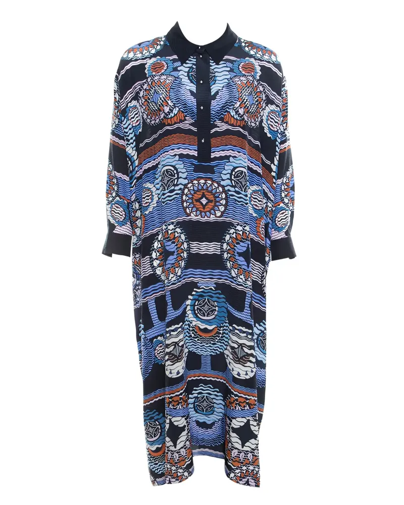 Peter Pilotto Seidenkleid mit abstraktem Print - Blau Blau