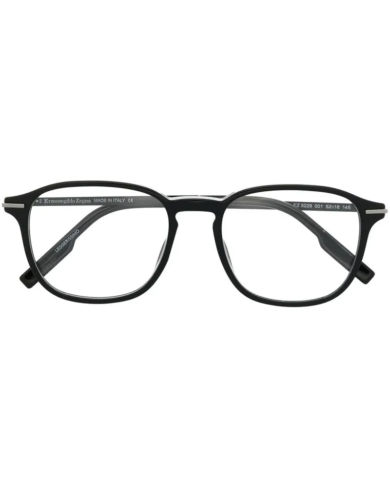 Ermenegildo Zegna Brille mit rundem Gestell - Schwarz Schwarz