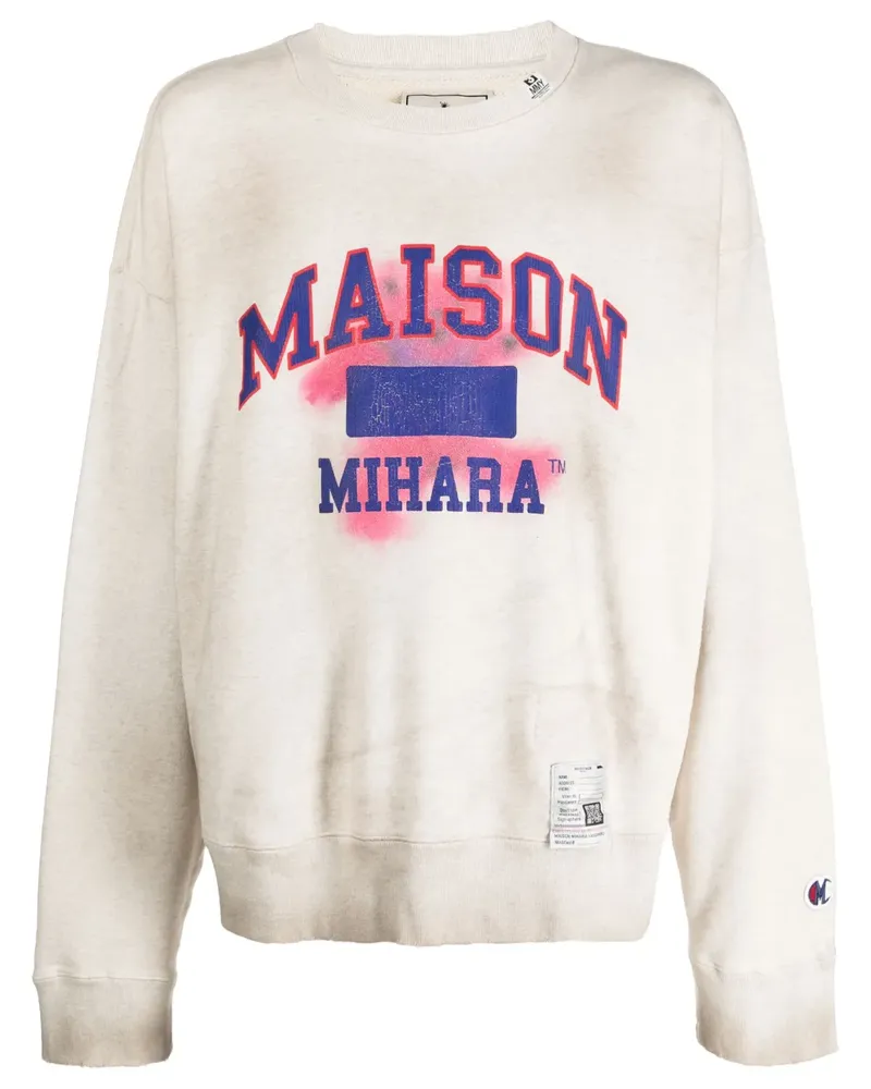 MIHARAYASUHIRO Sweatshirt mit Logo-Print - Nude Nude