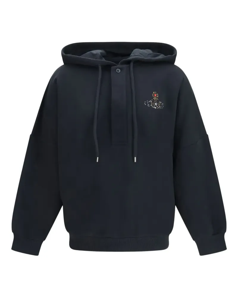 Vivienne Westwood Batwing embroidered-logo hoodie - Schwarz Schwarz