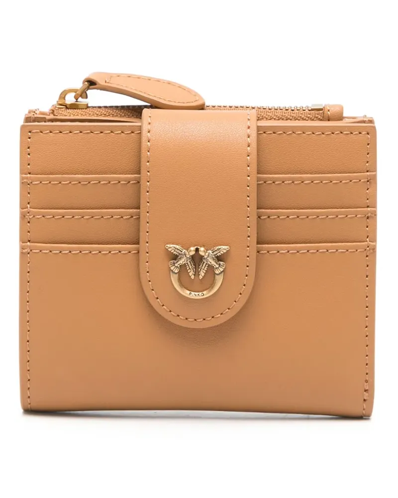 Pinko Portemonnaie mit Love Birds-Schild - Braun Braun