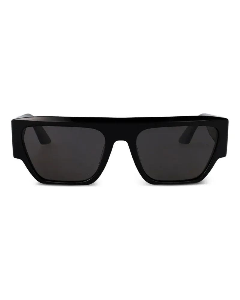 GCDS Sonnenbrille mit eckigem Gestell - Schwarz Schwarz
