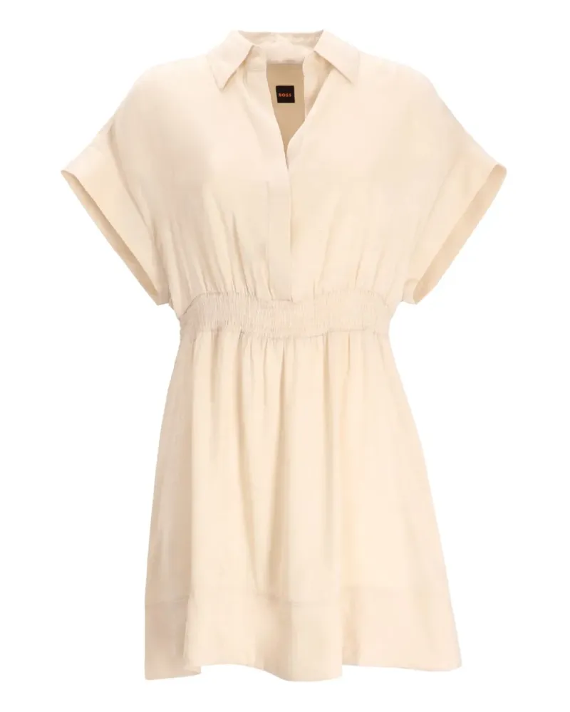 HUGO BOSS Minikleid mit elastischer Taille - Nude Nude