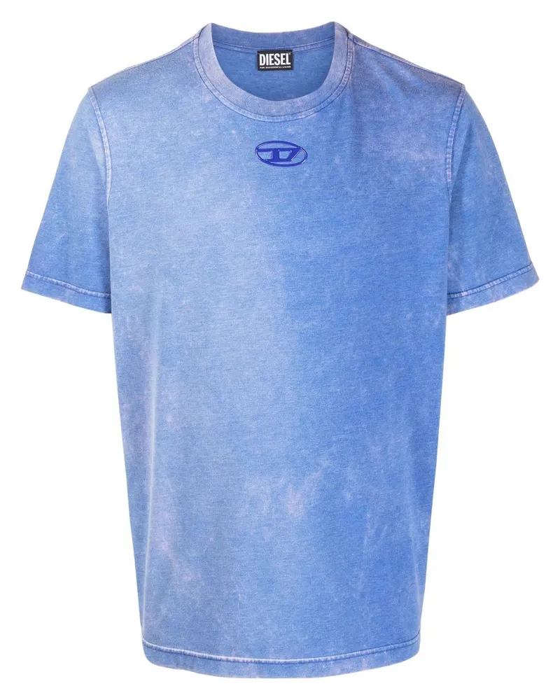 Diesel T-Shirt mit Batikmuster - Blau Blau