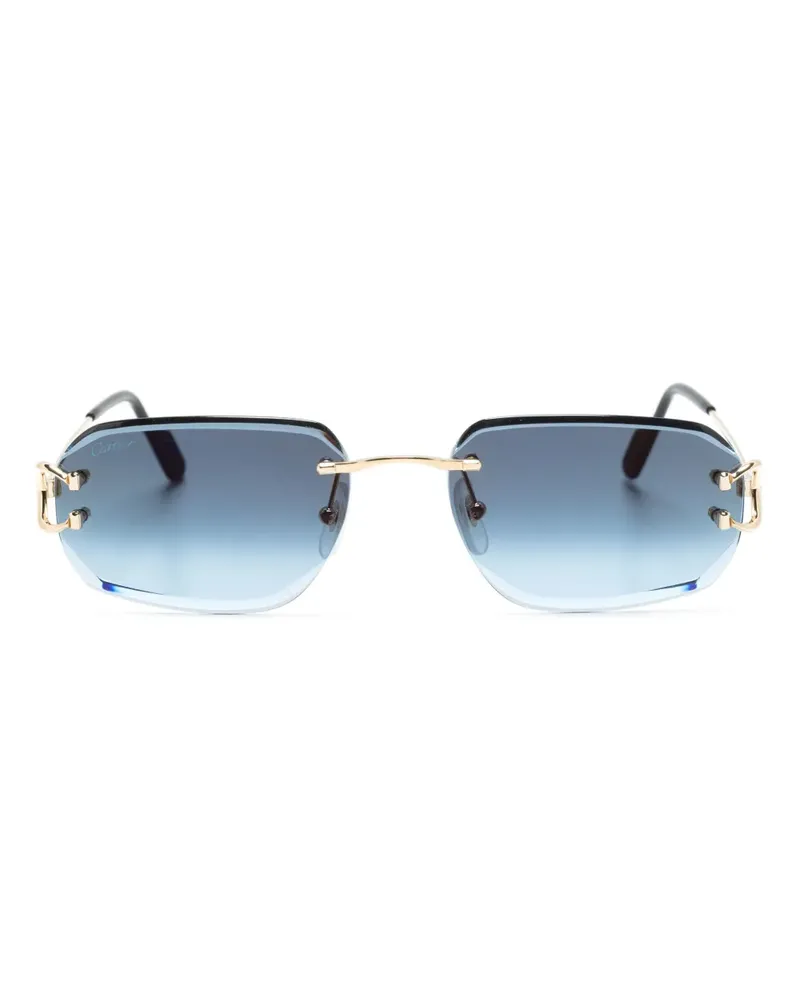 Cartier Eckige 0468S Sonnenbrille - Gold Gold