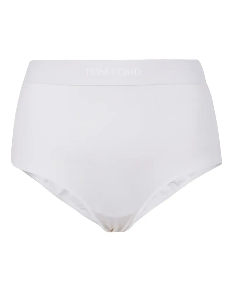 Tom Ford Slip mit Logo-Print - Weiß Weiß