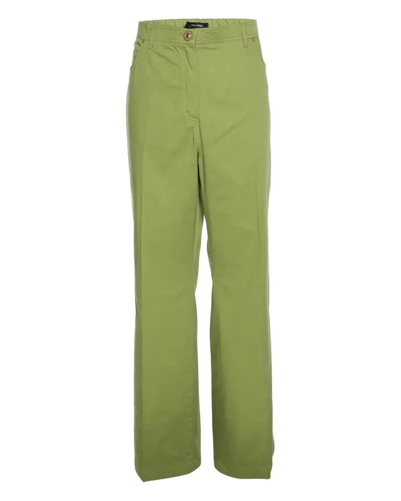 Elena Mirò Hose mit weitem Bein - Grün Grün