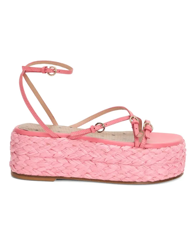 RED Valentino platform-sole strappy espadrilles - Rosa Rosa