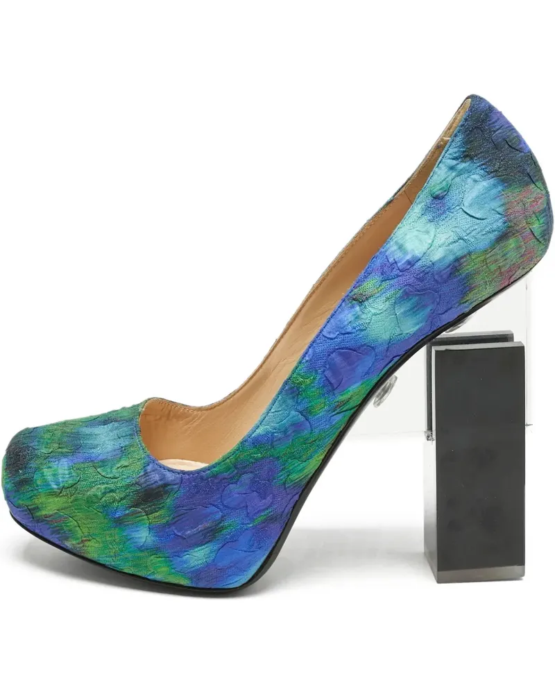 Nicholas Kirkwood Pumps mit Blockabsatz 130mm - Blau Blau