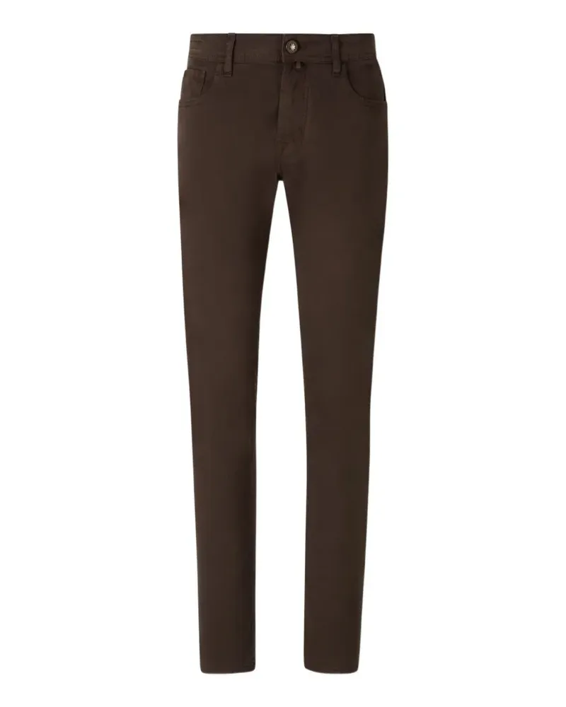 Jacob Cohën logo-patch slim-fit jeans - Braun Braun