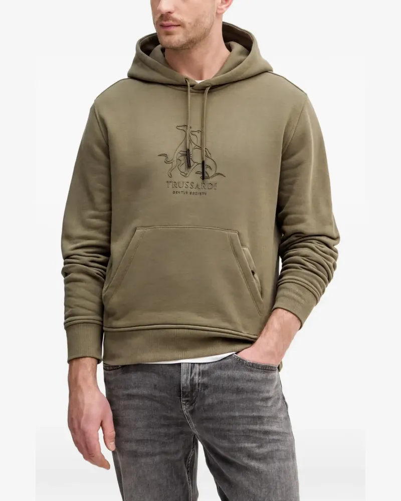 Trussardi Hoodie mit grafischem Print - Grün Grün