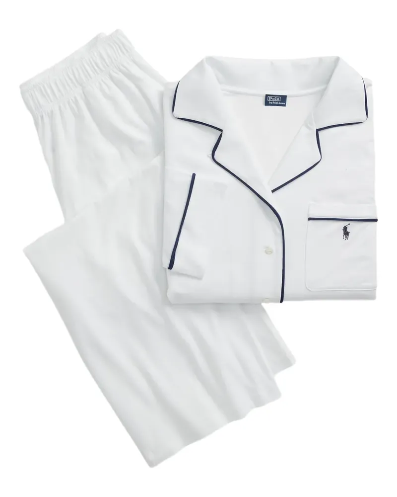Ralph Lauren Langärmeliger Pyjama - Weiß Weiß