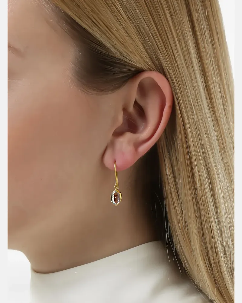 Pippa Small 18kt Herkimer Gelbgoldohrringe mit Diamanten Gold