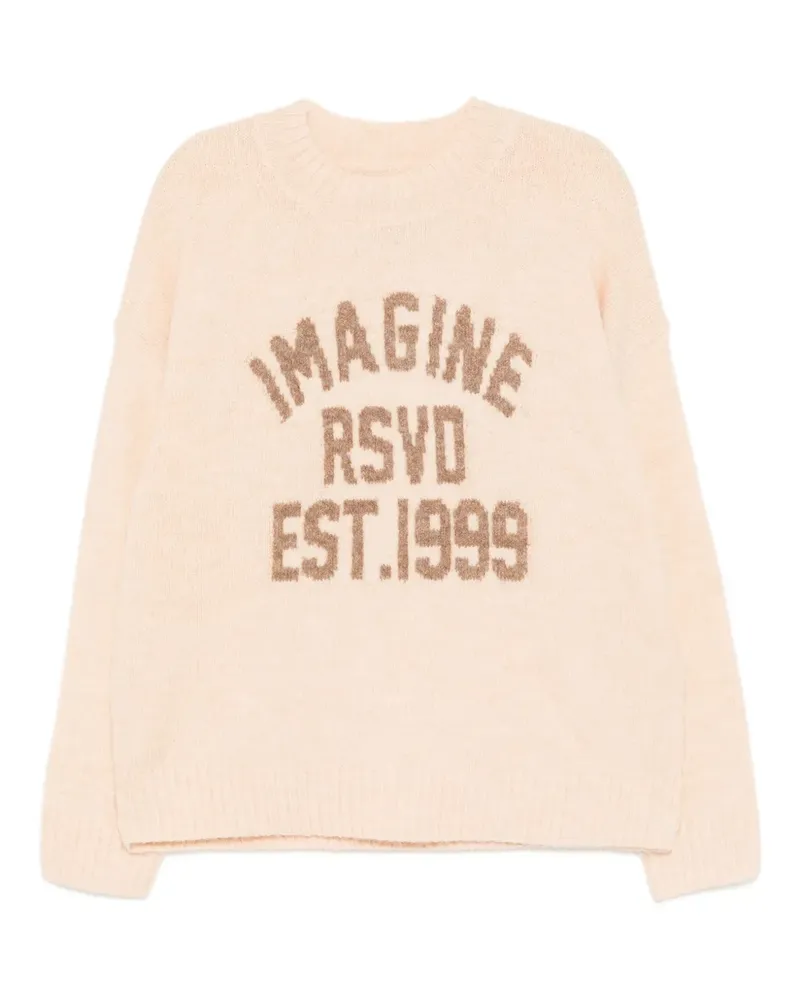 Izzue Intarsien-Pullover mit Slogan - Rosa Rosa