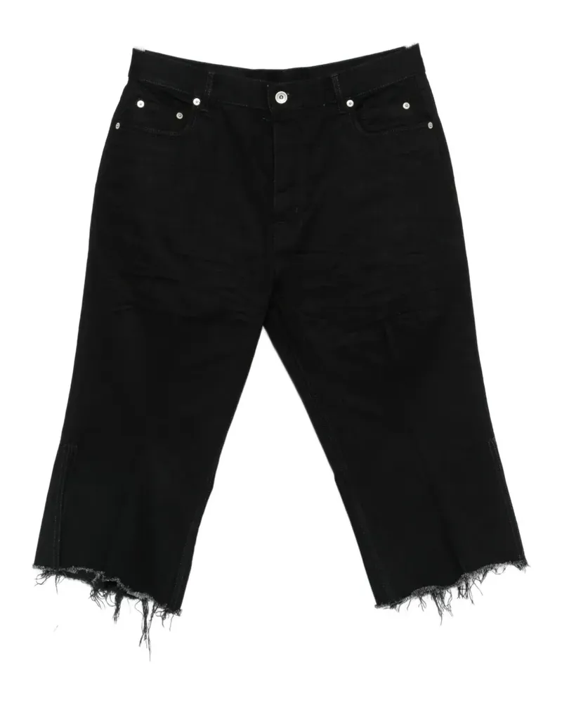 Rick Owens Bolan cropped raw-cut jeans - Schwarz Schwarz
