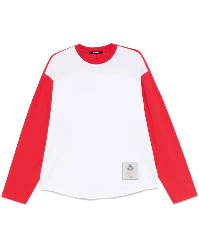 Jacquemus T-Shirt mit Logo-Patch - Weiß Weiß