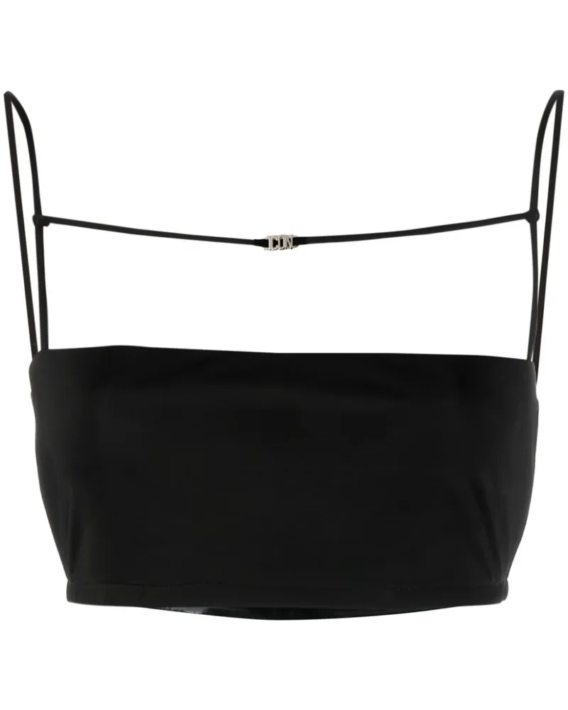Dsquared2 Bandeau-Top mit Icon-Schild - Schwarz Schwarz