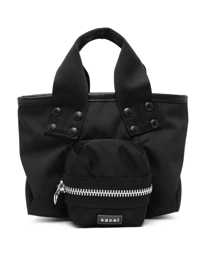 Sacai Shopper mit mehreren Fächern - Schwarz Schwarz