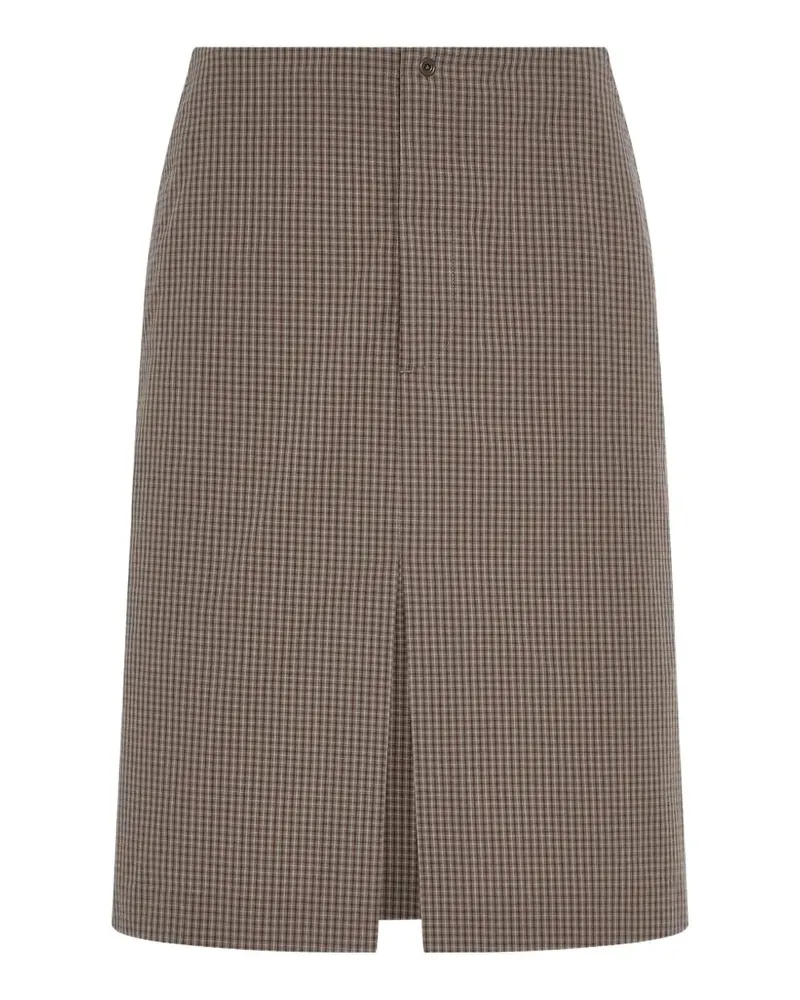 6397 check-pattern A-line skirt - Braun Braun