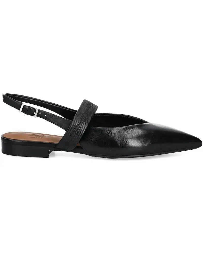 Billi Bi Slingback-Sandalen mit spitzer Kappe - Schwarz Schwarz