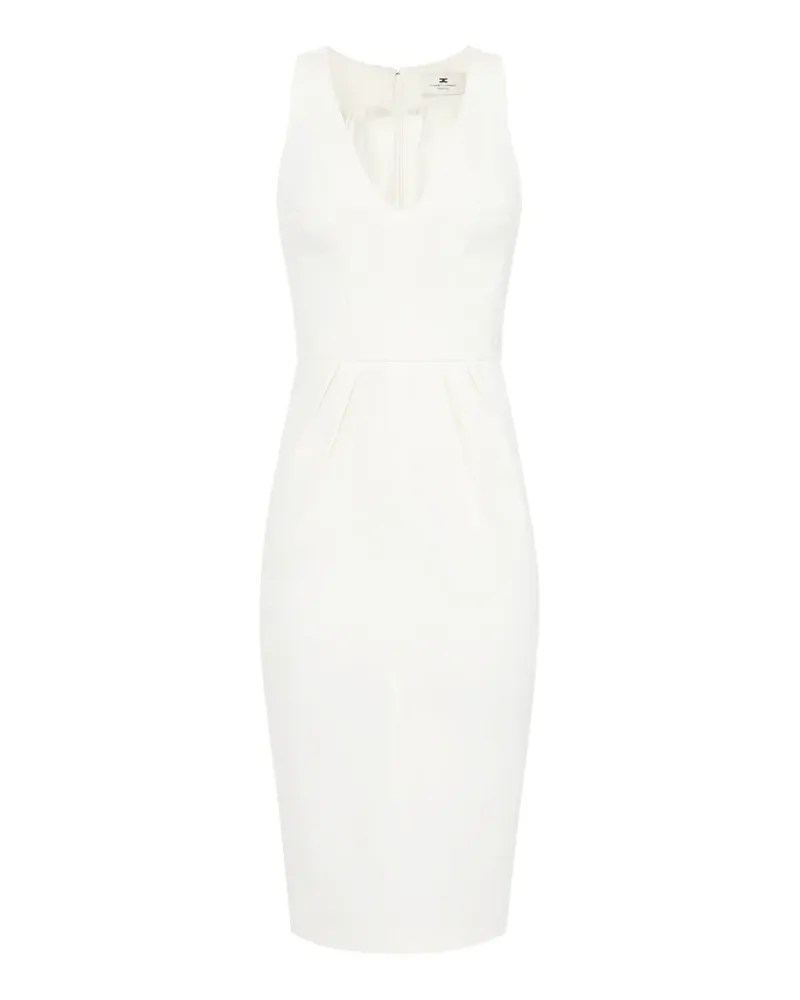 Elisabetta Franchi V-neck embroidered midi dress - Nude Nude