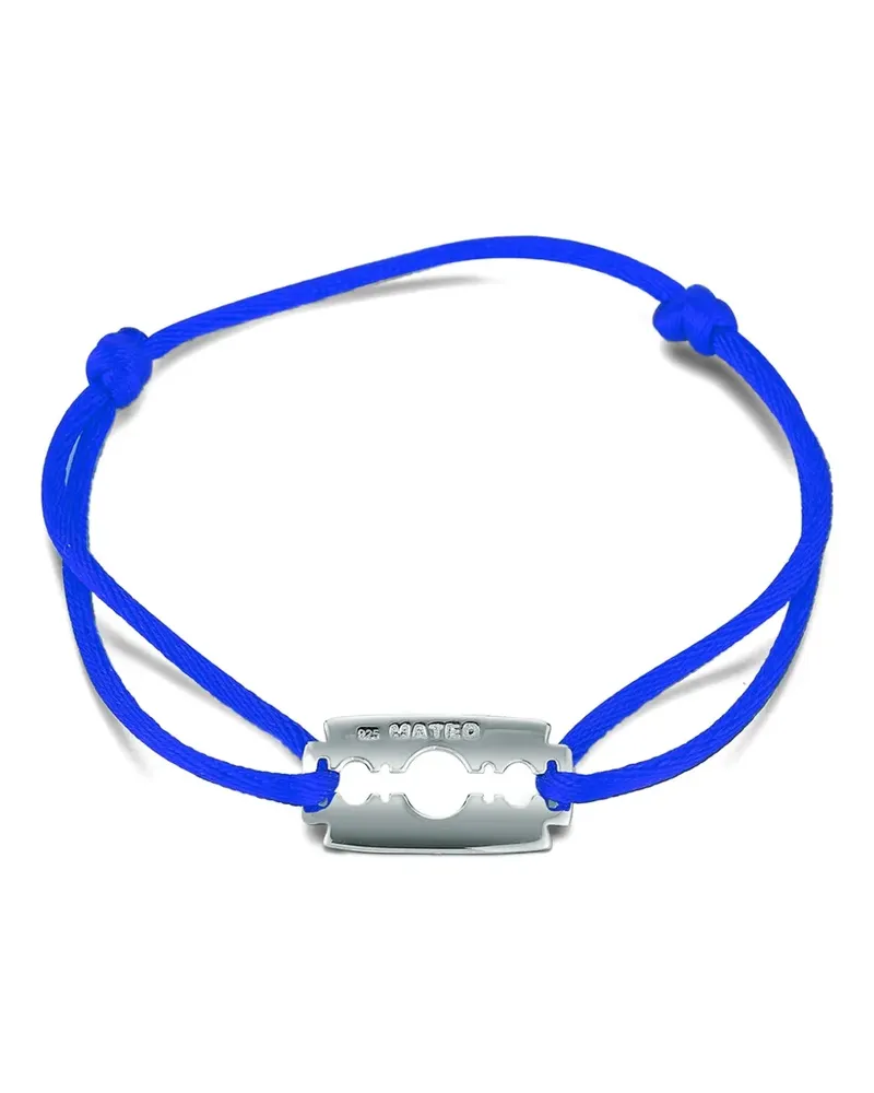MATEO Razor Blade Armband - Silber Silber