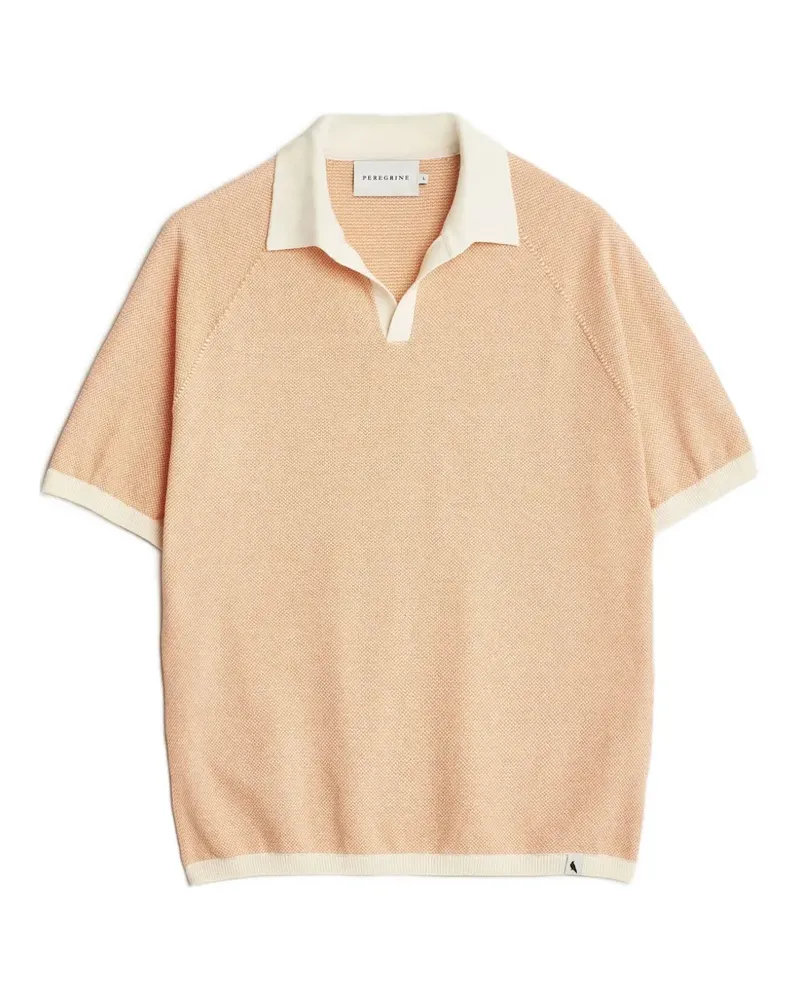 Peregrine textured-knit polo shirt - Orange Orange