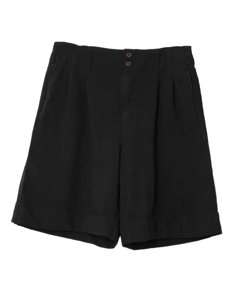 Comme des Garçons pleated turn-up-hem trousers - Schwarz Schwarz