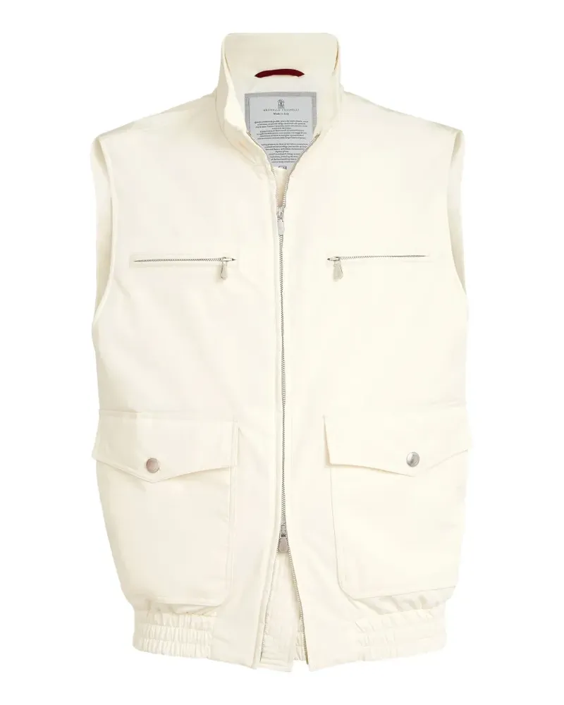 Brunello Cucinelli bonded padded gilet - Nude Nude