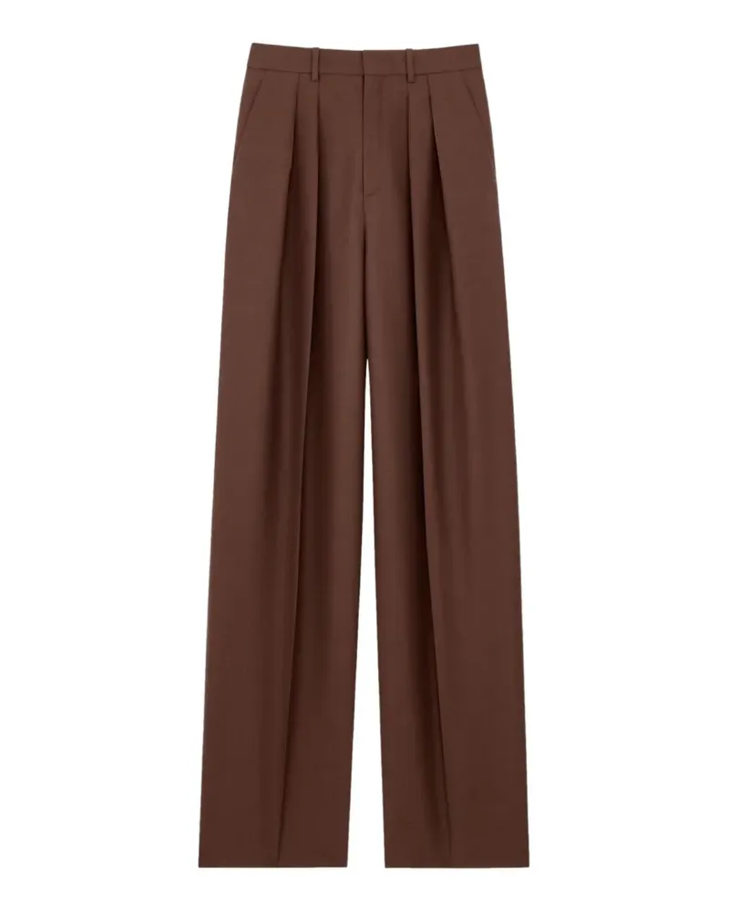 Saint Laurent pleated tailored trousers - Braun Braun
