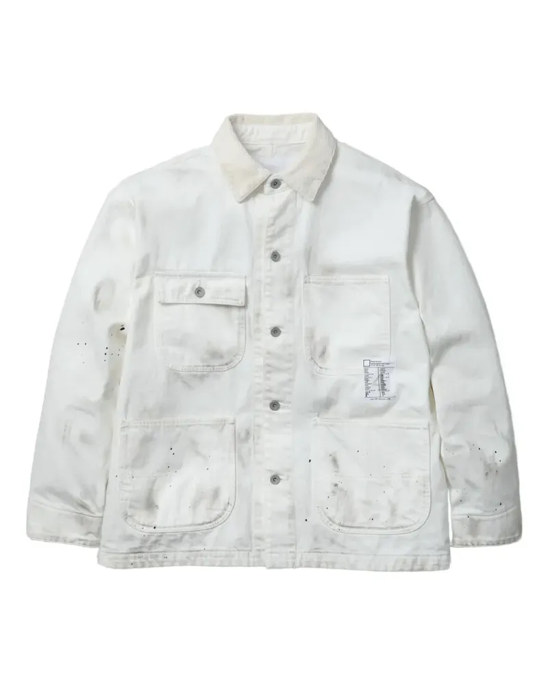 Neighborhood Jacke mit Cordkragen - Weiß Weiß